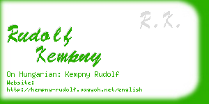 rudolf kempny business card